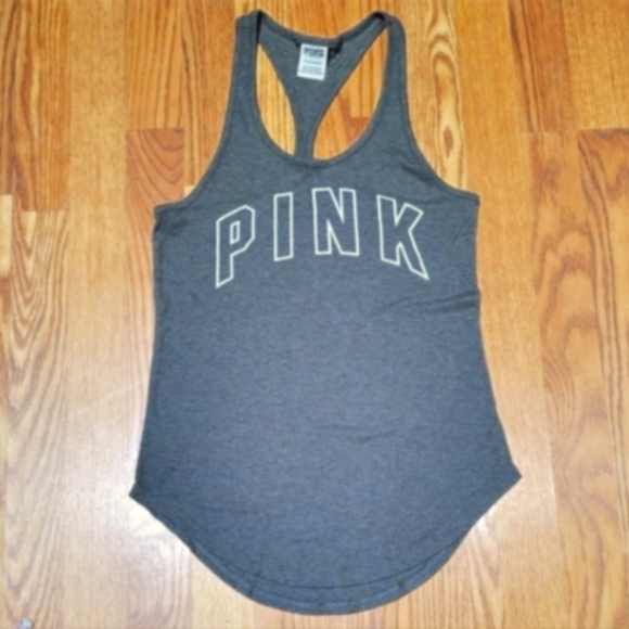 PINK Logo Racerback Tank Top - Picture 1 of 3